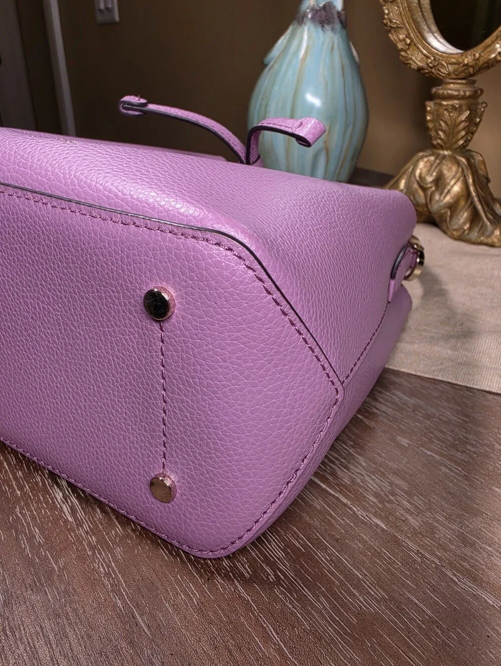 kate spade New York Eva Lavender Mauve Pebbled Leather Bucket Crossbody ($329)